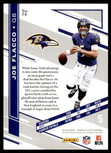 Joe Flacco 2018 Donruss Elite Series Mint Card #74