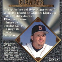Roger Clemens 1997 Pacific Crown Gems of the Diamond Series Mint Card #GD18