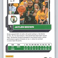 Jaylen Brown 2022 2023 Panini Donruss Mint Card #2