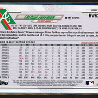 Freddie Freeman 2021 Topps Holiday Baseball Series Mint Variation Card  #HW62