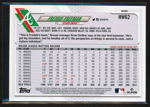 Freddie Freeman 2021 Topps Holiday Baseball Series Mint Variation Card  #HW62