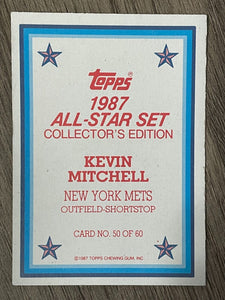 Kevin Mitchell 1987 Topps All-Star Collector's Edition Mint Card #50