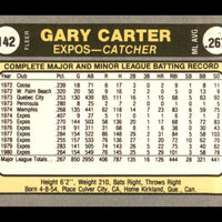 Gary Carter 1981 Fleer Series Mint Card #142