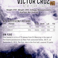 Victor Cruz 2014 Topps Fire Flame Foil Series Mint Card #97