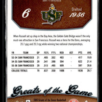 Bill Russell 2010 Upper Deck Greats of the Game Series Mint Card #66