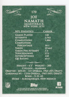 Joe Namath 2008 Topps Mayo Series Mint Card #170
