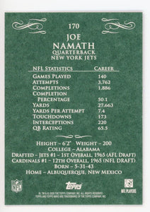 Joe Namath 2008 Topps Mayo Series Mint Card #170