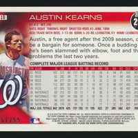 Austin Kearns 2010 Topps Red Border Series Mint Card  #291