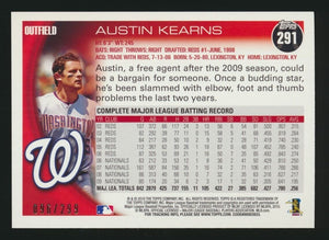 Austin Kearns 2010 Topps Red Border Series Mint Card  #291