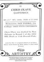 Chris Olave 2022 Sage Artistry Series Mint Card #111
