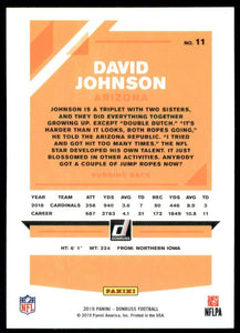 David Johnson 2019 Donruss Press Proof Red Series Mint Card #11