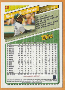 Rickey Henderson 2019 Topps Archives Series Mint Card #227