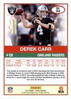 Derek Carr 2019 Panini Score SCORECARD Series Mint Card #32
