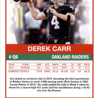 Derek Carr 2019 Panini Score SCORECARD Series Mint Card #32