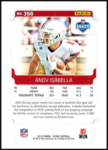 Andy Isabella 2019 Score Gold Parallel Series Mint Rookie Card #356