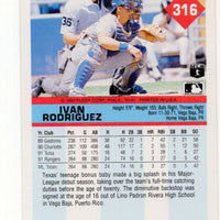 Ivan Rodriguez 1992 Fleer Series Mint Card #316