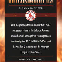 Manny Ramirez 2008 Upper Deck Hot Commodities Series Mint Card  #HC4