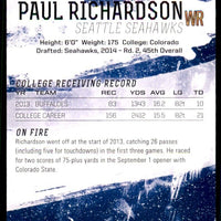 Paul Richardson 2014 Topps Fire Series Mint Card #111