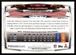 Colin Kaepernick 2014 Topps Series Mint Card #141