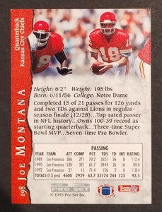 Joe Montana 1993 Pro Set Series Mint Card #198