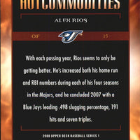 Alex Rios 2008 Upper Deck Hot Commodities Series Mint Card  #HC8
