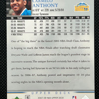 Carmelo Anthony 2007 2008 Upper Deck First Edition Series Mint Card #181