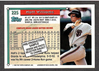 Matt Williams 1994 Topps Pre-Production Sample Series Mint Card #225
