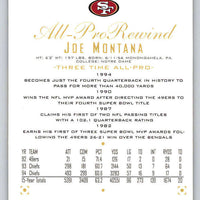 Joe Montana 1999 Upper Deck Legends All Pro Rewind Series Mint Card #118