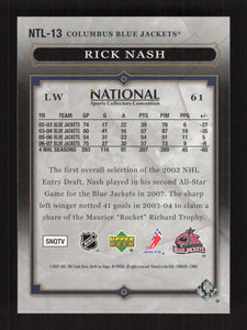 Rick Nash 2007 Upper Deck National Sports Collectors Convention Card  #NTL-13
