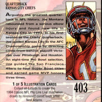 Joe Montana 1994 Pro Line Live Series Mint Card #403