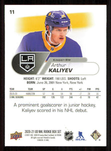 Arthur Kaliyev 2020 2021 Upper Deck NHL Star Rookies Card #11