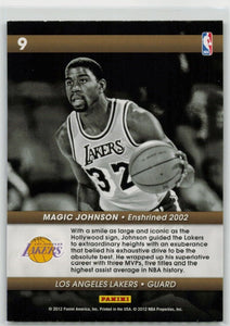 Magic Johnson 2012 2013 Panini Hoops Hall Of Fame Heroes Series Mint Card #9