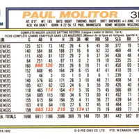 Paul Molitor 1992 O-Pee-Chee Series Mint Card #600