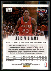 Louis Williams 2012 2013 Panini Prizm Series Mint Card #100  First Year Of Prizm