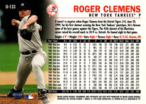 Roger Clemens 1999 Fleer Tradition Update Series Mint Card #U-133