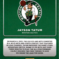 Jayson Tatum 2022 2023 Panini Donruss Production Line Series Mint Card #10