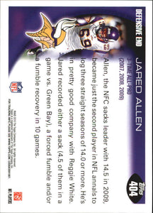 Jared Allen 2010 Topps Series Mint Card #404