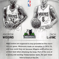Andrew Wiggins and Zach LaVine 2015 2016 Panini Hoops Double Trouble Series Mint Card #10