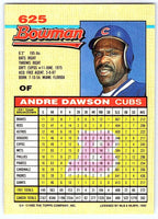 Andre Dawson 1992 Bowman Series Mint Card #625
