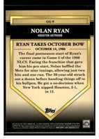 Nolan Ryan 2012 Topps Golden Greats Series Mint Card #GG9

