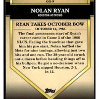 Nolan Ryan 2012 Topps Golden Greats Series Mint Card #GG9