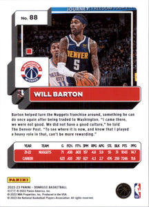 Will Barton 2022 2023 Panini Donruss Press Proof Series Mint Card #88