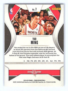 Yao Ming 2019 2020 Panini Prizm Series Mint Card #7