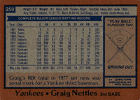 Graig Nettles 1978 Topps Series Mint Card #250
