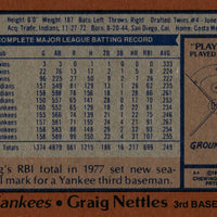 Graig Nettles 1978 Topps Series Mint Card #250