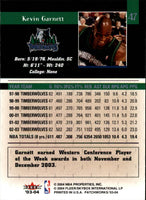 Kevin Garnett 2003 2004 Fleer Patchworks Series Mint Card #47
