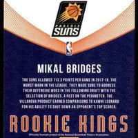 Mikal Bridges 2018 2019 Panini Donruss Rookie Kings Series Mint Card #15