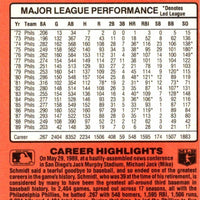 Mike Schmidt 1990 Donruss All-Time Great Series Mint Card #643