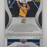 Lonzo Ball 2019 2020 Panini Prizm Series Mint Card #239