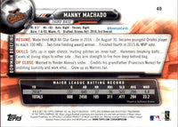 Manny Machado 2017 Bowman Series Mint Card #40
